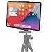 APPS2Car Sturdy Tablet and Phone Tripod Mount for iPad Samsung Tablet Cell Phone More, Rotatable Tiltable Tripod Adapter Stand Clamp Holder for Video Recording Photo Booth Live Music Camera