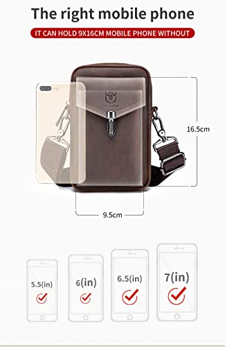 NUTOT bolsa de ombro dos homens Pacote de couro Bolsa de cintura masculina de couro vintage bolsa de