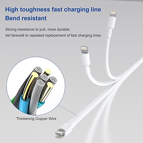 iPhone Charger Plug and CableApple MFi Certified2M Lightning Cable and USB Wall Charger Plug,USB Wall Charger Adapter Compatible with iPhone 12/12 Pro/13/13 Pro/SE/11/11 Pro/XS Max/XR/X/8/7/6/iPad