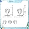 YionZian 50Pcs Metal Small Angel Wings Charms Heart Feather Pendant for Crafts Jewelry Making Supplies DIY Bracelet Necklace Earrings Keychain (Silver) #1