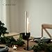 Candeldo Black Hurricane Candlestick Holder: Taper Candle Holders Glass Table Centerpiece Set of 6 Fireplace Decor Candle Stand Modern Decoration