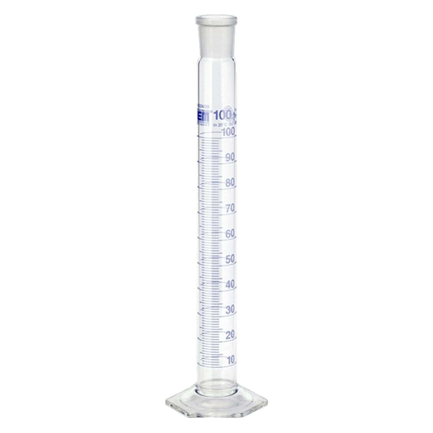 Hirschmann® DURAN teczka do mieszania, klasa B, niebieska gradacja, 100:1 ml, NS 24/29, H 290 mm