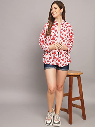 Image of FUNDAY FASHION Women Crepe - Loose Fit Casual Shirt