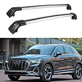 HRPOEW Portaequipajes Barra de Techo Travesaño para Au-di Q3 SUV 2019 2020 2021, Baca de Coche Coche Barras de Techo, Barras de Techo