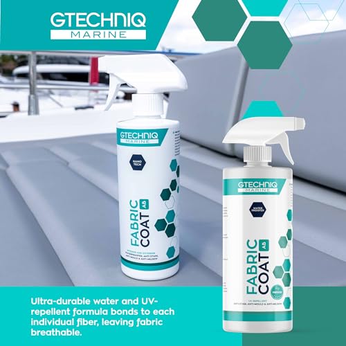 Gtechniq Fabric Coat - Guard for Boat & Yacht Awnings, Seats, Sails & Upholstery - Waterproofs, Protects From Elements - Marine Stain Remover - 500ml