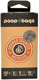 PoopBags Orange Scented Recycled Bags 120/Pack (12 Pack)