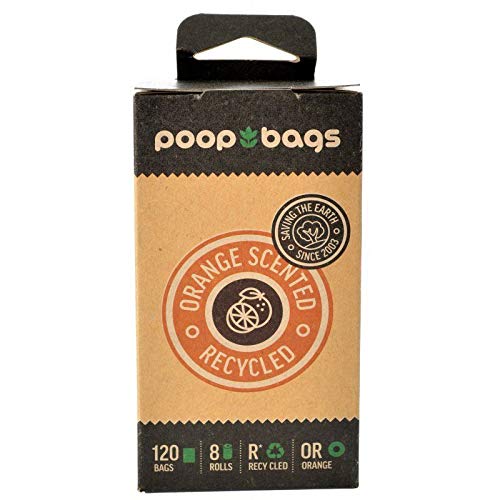 PoopBags Orange Scented Recycled Bags 120/Pack (60 Pack)