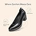 DREAM PAIRS Women's Chunky Closed Toe Low Block Heels Work Pumps Comfortable Round Toe Dress Wedding Shoes Nereida,Size 7,Black,SDPU2230W