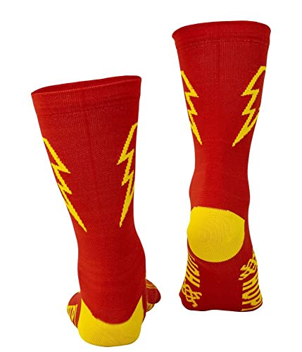 Meia HUPI Raio Vermelho/Amarelo, Cor: VERMELHO/AMARELO