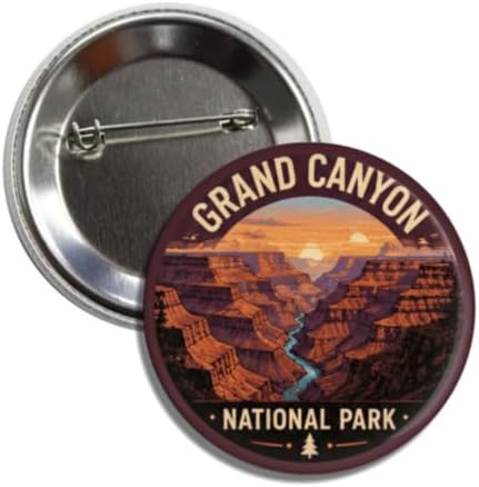 Grand Canyon National Park Travel Souvenir Nature Lover Collectible Pin Button Badge, 2.25 Inch image 2