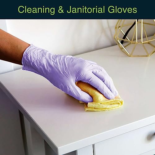 Lilac Nitrile Disposable Gloves - 100 Count - 3 Mil Nitrile Gloves X Small - Powder And Latex Free Rubber Gloves - Surgical Medical Exam Gloves - Food Safe Cooking Gloves #TOP3