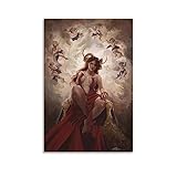 Lilith Demons and Angels Mesopotamian Mythology Gothic Style Aesthetic Vintage Art Posters Wall Art Paintings Canvas Wall Decor Home Decor Living Room Decor Aesthetic 16x24inch(40x60cm) Unframe-STYL
