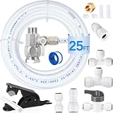 Refrigerator Water Line Kit - 25 FT with Feed Water Adapter for Ice Maker