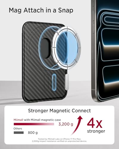 Tarjetero magnetico movil Apple compatible con fundas de iPhone 17 y 14 Plus 4