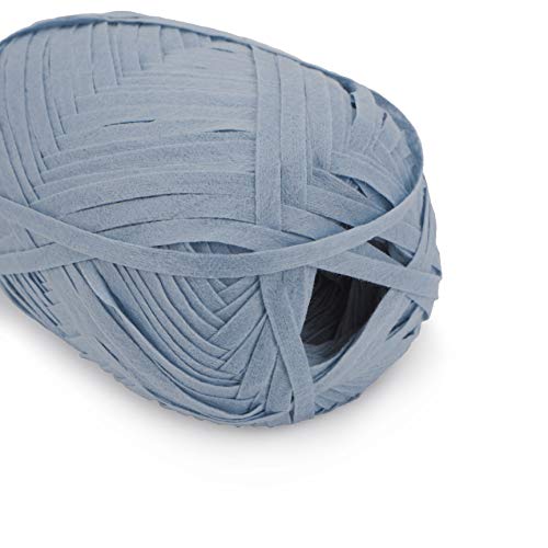 Image of NICEEC 3 Skeins Kraft Paper Yarn 474yds /5.3oz - Light Blue | Crochet & Knit, DIY Project Starter Kit,Handbag,Sun Hat,Shoes, Shopper Bag