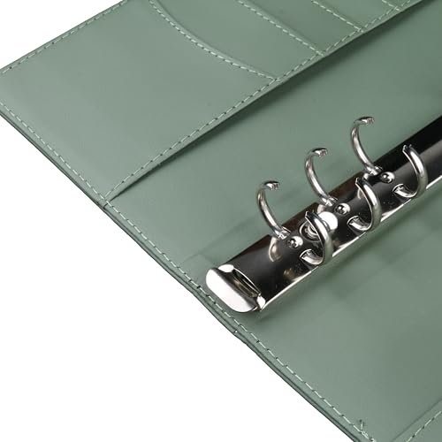 AMO HERMOSO Budget Planer Binder A6, Geldumschläge Umschlagmethode,Budgetplaner Geld Organizer Sparbuch mit Folien für Finanzplaner Sparen Mappe (Grün)