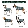Kuoser Waterproof Dog Coat, Reversible Dog Jacket for Medium Dogs, Adjustable Durable Doggie Winter Coat Warm Puppy Cold Weather Apparel from Small to Large Breed, Green M #4