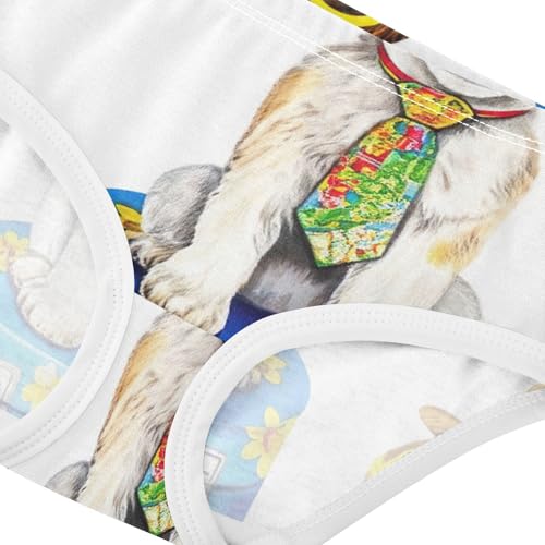 Cotton Girls Underwear Toddler Small Dog White Girl Panties Cute Artistic Briefs Girls Undies 2t4