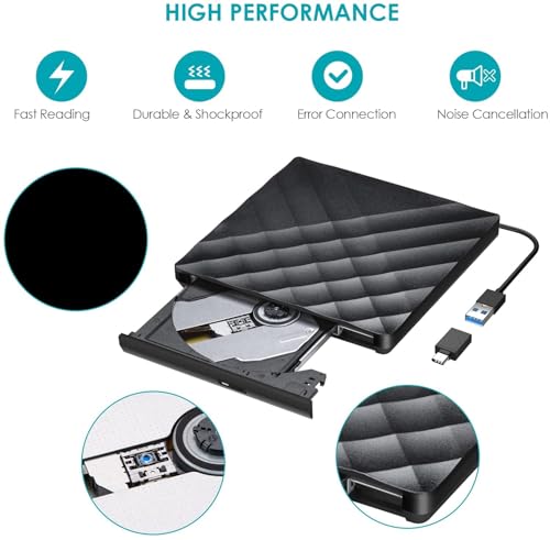 Unidad DVD externa USB 3.0 y tipo C para PC miniatura 6