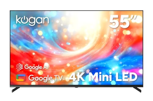 Kogan 55" Mini-LED QLED 4K Smart AI Google TV - MQ8T - KAQL55MQ8TA - 55 Inch