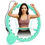 JLoibao Cerchio Hula ponderato con 24 maglie (132 cm) per dimagrire per adulti, cerchio infinito di grandi dimensioni, attrezzatura per esercizi intelligenti per donne