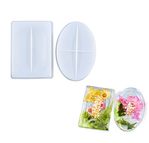 Yalulu 2 Stück Seifenschale Silikonform Gießform Epoxidharz Formen, Seifenhalter Seife Teller DIY Gießharz Resin Casting Formen für Home Decoration Kunsthandwerk Cover