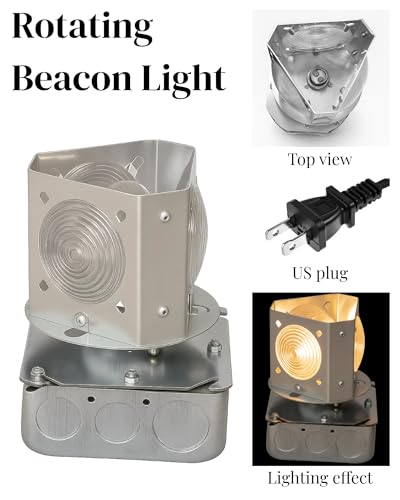 Kit d'éclairage rotatif Pelopy avec phare rotatif et ampoule décorative