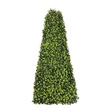 SunnyRoyal Topiary Trees Artificial Outdoor Boxwood Trees Highly Realistic Decorative Buxus Tower, U