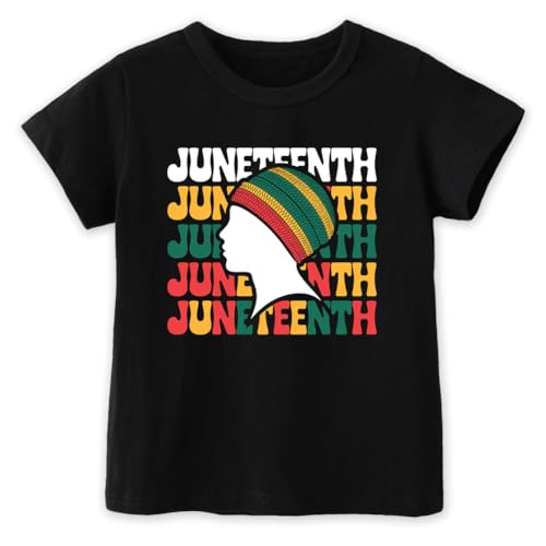 PikaBubbies Juneteenth Shirts for Kids – Boys and Girls Short-Sleeve T-Shirts, Ages 2-8, Celebrate Freedom and Black History