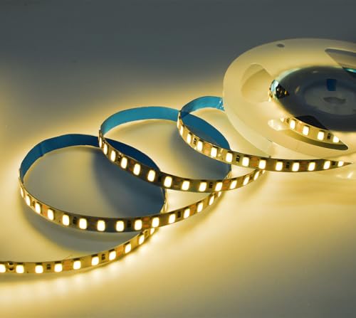 Image of SUYOOULIN LED Strip Lights, AC 110V-130V 16.4ft /5m SMD 2835 600 LEDs Light Strips, 15000LM Flexible Waterproof IP68 LED Ribbon for DIY Christmas Home Indoor Outdoor Decor(Warm White 3000K)