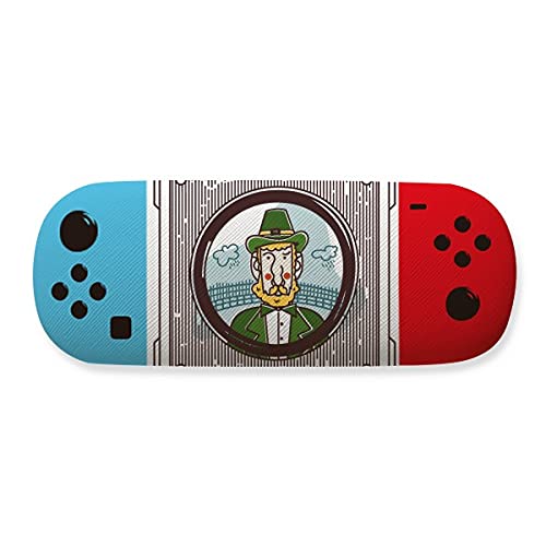 Étui de rangement pour lunettes rigide et anti-choc avec motif husbandry vert et intérieur doux