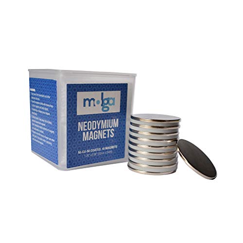 N52 Magnet Neodymium | Strong, Disc, Earth, Rare | Experience The Difference, Experience Molga | 10 Pack - 1.26