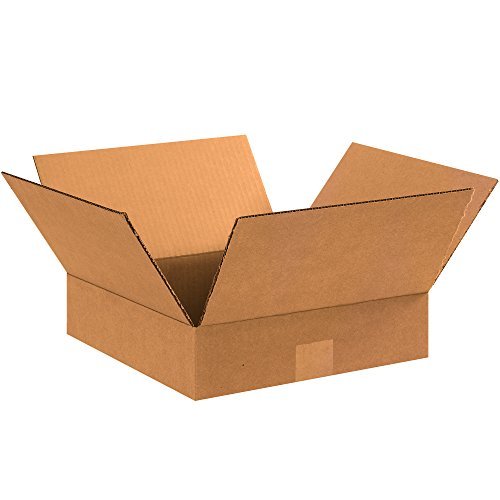 BOX USA 11 x 11 x 3 Corrugated Cardboard Boxes, Flat 11"L x 11"W x 3"H, Pack of 25 | Shipping, Packaging, Moving, Storage Box for Home or Business, Strong Wholesale Bulk Boxes
