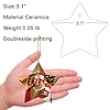 Personalized Christmas Ornaments 2025 w/Picture,Double-Sided Ceramics Custom Christmas Ornament - Upload Any Photo,Optional Text - Picture Ornaments,Customized Xmas Ornament,Star #1