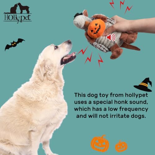 Image of Hollypet Armadillo Squeaky Puppy Dog Toys for Small Medium Dogs, Halloween | plush stuffed small dog squeak animal toy with unique grunt squeaker textured fabric for teeth cleaning toys
