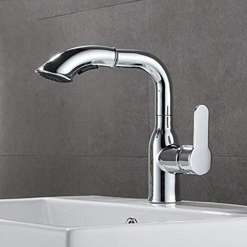 Robinet de lavabo avec douchette extractible double mode chaud et froid