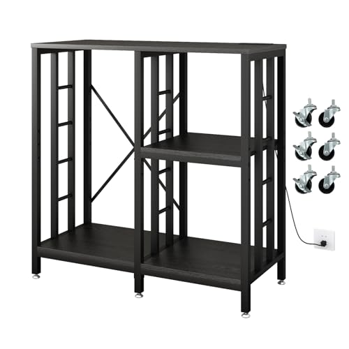 METYERRY Adjustable Kitchen Bakers Rack with Power...