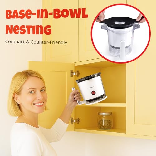 Electric Popcorn Machine, Hot Air Popcorn Popper with Serving Bowl, Easy to Use, No Oil, Popcorn Maker for Popcorn Fans, Space Saving - Thumbnail 7