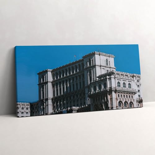 Palais du Peuple à Bucarest décoration murale peinte 120x60cm