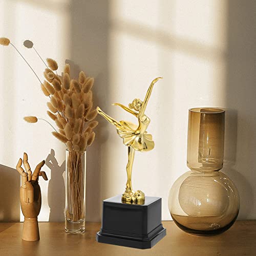 Toddmomy Troféus de Prêmio de Ouro de 1 Peça Troféu de Dança de Balé Feminino Competições de Dança T