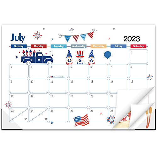 Desk Calendar 2023-2024 - 11.5" X 17" Monthly Calendar From Jul. 2023 To Dec. 2024 With Tear Off Design Corner Protectors And Ruled Blocks For School Home Office #TOP16