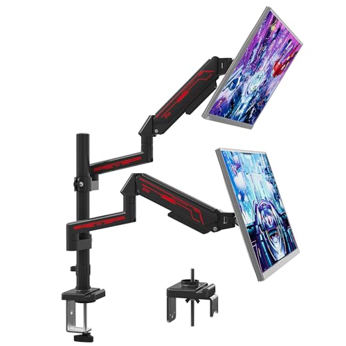 Soporte para monitor dual que elimina el dolor cervical y libera espacio de mesa