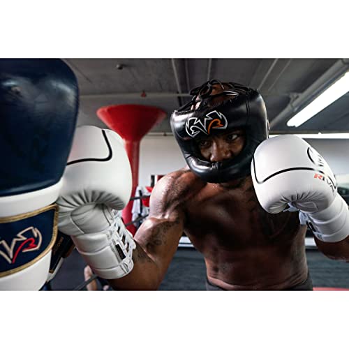 RIVAL Boxing RHGFS3 Face-Saver Sparring Headgear - Wide Eye Opening, Premium Leather, and Thermoplastic Inner Frame