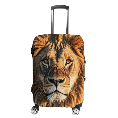 A Lion Luggage Cover Elastic Suitcase Protector Case Anti-Scratch Washable Baggage Covers Protector For Traveling, Aircraft Consignment XL