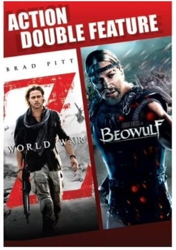 Guerra Mundial Z y Beowulf en pack de películas Blu-ray cinematográfico