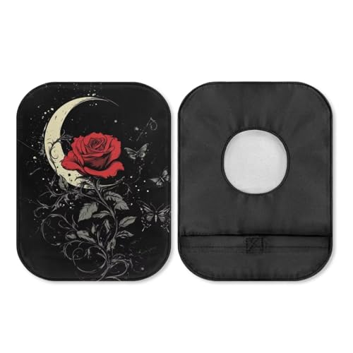 Luarisgur Capas para bolsas de ostomia leves para mulheres e homens, Rosa borboleta gótica, M