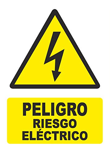 Signal de danger électrique - PVC 0,7 mm - 21 x 30 cm - Panneau de signalisation dangereux Cover
