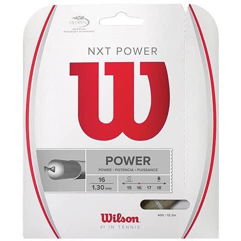 Wilson NXT Power 16 Gauge Natural Color Multifilament Tennis String 4-Pack (4 Sets Per Order)
