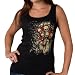 Hot Leathers Skull Bouquet Ladies Tank Top (Black, X-Large)