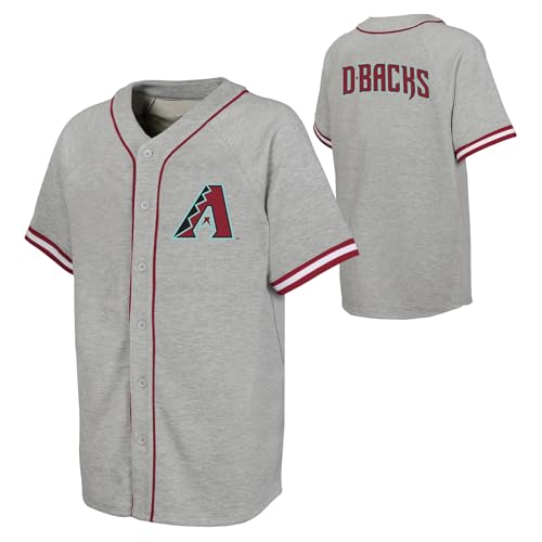 MLB Kids Youth 8-20 Officially Licensed Gray Heritage Classic Team Logo Baseball Jersey - Arizona Diamondbacks - Large 14/16